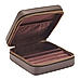 Square Brown Pelle Travel Jewelry Box 
