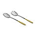 Set of 2: Golden Vigor Serving Spoon and Fork