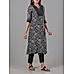 Multi colour muslin printed kurti with embroidery and matching bottom