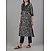 Multi colour muslin printed kurti with embroidery and matching bottom