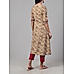 Olive green 30's cotton printed kurti with mirror work