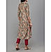 Multi colour modal chanderi printed kurti with embroidery