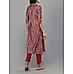 Meroon modal chanderi kurti with embroidery