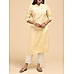 Lemon yellow 60's cotton kurti with embroidery