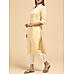 Lemon yellow 60's cotton kurti with embroidery