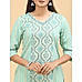 Green 60's cotton kurti with print