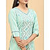 Green 60's cotton kurti with print