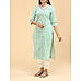 Green 60's cotton kurti with print