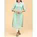 Green 60's cotton kurti with print