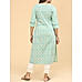 Green 60's cotton kurti with print