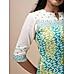 Multicolor cotton flax kurti with embroidery