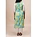 Multicolor cotton flax kurti with embroidery