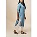 Blue linen kurti with embroidery