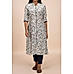 Off white modal chanderi kurti with foil print