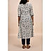 Off white modal chanderi kurti with foil print