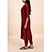 Red cotton viscose kurti with embroidery