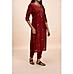 Red cotton viscose kurti with embroidery