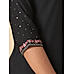 Black Viscose plain kurti with embroidery