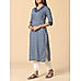 Navy blue 60's cotton kurti with embroidery