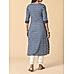 Navy blue 60's cotton kurti with embroidery