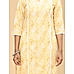 Yellow viscose schifili printed kurti with embroidery