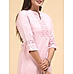 Light pink cotton dobby kurti with embroidery