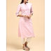 Light pink cotton dobby kurti with embroidery