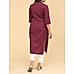 Claret pink cotton  kurti with button placket