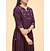 Wine Berry viscose kurti with embroidery and sequins work