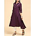 Wine Berry viscose kurti with embroidery and sequins work