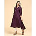 Wine Berry viscose kurti with embroidery and sequins work