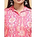 Pink cotton flax printed kurti