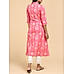 Pink cotton flax printed kurti