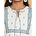 Ivory cotton dobby printed kurti with embroidery