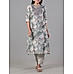 Multi colour muslin printed kurti with embroidery and matching bottom