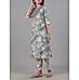 Multi colour muslin printed kurti with embroidery and matching bottom