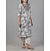 Multi colour muslin printed kurti with embroidery and matching bottom