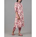 Multi colour muslin printed kurti with embroidery and matching bottom