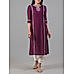 Purple denting viscose kurti with embroidery