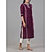 Purple denting viscose kurti with embroidery