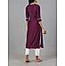 Purple denting viscose kurti with embroidery