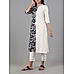 Multi colour 60's cotton printed kurti with center cut