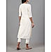 Ivory cotton jacquard kurti with princess cut