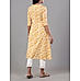 White 60's cotton printed kurti with embroidery