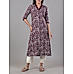 Wine red viscose printed kurti