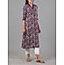 Wine red viscose printed kurti