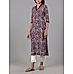 Wine red viscose printed kurti