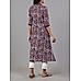 Wine red viscose printed kurti