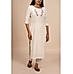 Off white cotton dobby kurti with embroidery