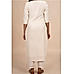 Off white cotton dobby kurti with embroidery